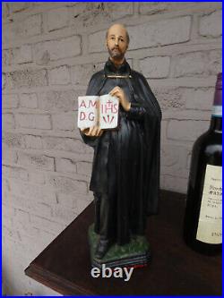 Antique rare Saint Ignace De Loyola statue sculpture religious