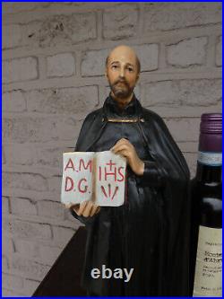 Antique rare Saint Ignace De Loyola statue sculpture religious