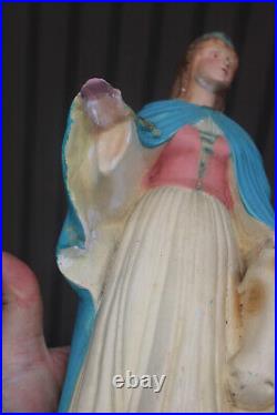 Antique rare ceramic SAINT ODRADA horse statue religious