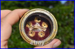 Antique relic martyr Wax seal Religious 19thc