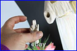 Antique religious chalk young jesus figurine statue