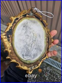 Antique religious meerschaum Christ falling cross to calvary plaque