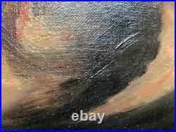 Antique religious painting Christ Jesus Holy Face 20th Century