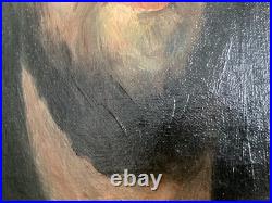 Antique religious painting Christ Jesus Holy Face 20th Century