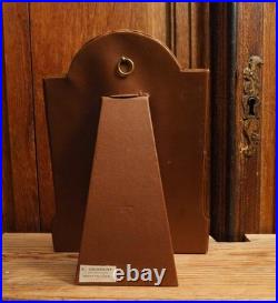 Antique religious prayer ornate desk stand silvered and leather Calvary Apostles