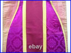 Antique religious purple vestment IHS (reliquary relic)