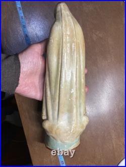 Antique religious statue Blessed Virgin Mary Fatima 1940's portugal