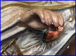 Antique religious statue Blessed Virgin Mary Fatima 1940's portugal