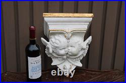 Antique religious wall angels ceramic Console church