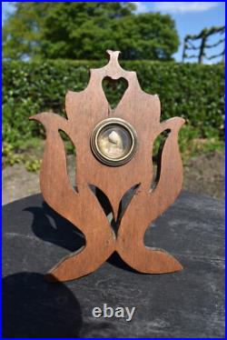 Antique religious wood carved relic holder saint rita Wax seal