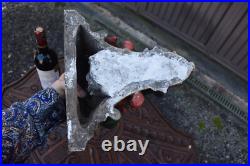 Antique rococo chalk Religious church console omega Salvator christ symbols