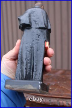 Antique saint Stanislas Figurine ceramic religious statue rare