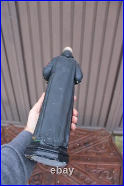 Antique saint benedict Cup snake Statue figurine ceramic religious