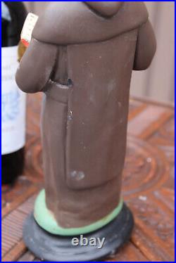 Antique saint t THIBAULT Figurine ceramic religious statue rare
