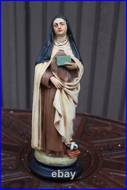 Antique saint theresia avila statue figurine religious