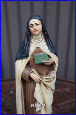 Antique saint theresia avila statue figurine religious