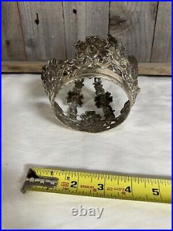 Antique silver crown for religious statue style As Is Needs Repair