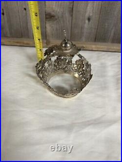 Antique silver crown for religious statue style As Is Needs Repair