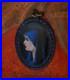Antique-silvered-hand-painted-enamel-religious-medal-pendant-Lady-Mary-Lourdes-01-wbh