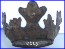 Antique small Brass Santo's Corona / Crown Spanish 19th c