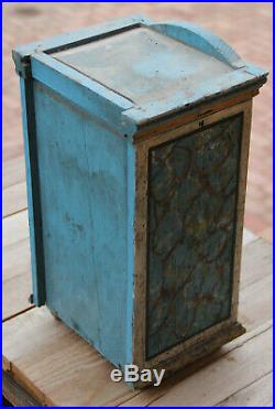 Antique small painted religious cabinet