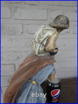 Antique stoneware saint Christopher Patron travellers statue religious