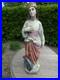Antique-stoneware-saint-catherine-Wheel-statue-sculpture-religious-rare-01-myxk