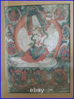 Antique thangka from tibet oriental 19th Religious painting from Tibet
