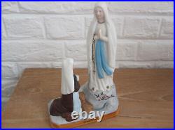 Antiques French Porcelain Religious Statue Lourdes