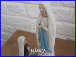 Antiques French Porcelain Religious Statue Lourdes