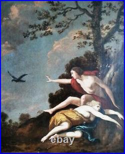 Apollo & Coronis Dutch Flemish Religious Old Master 1600's Antique Oil Painting