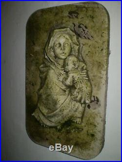 Architectural Salvage, Religious 1930s French Madonna & Child Statue wall plaque