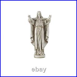 Artisan-Finished Sacred Heart Jesus Sculpture Timeless Religious Icon