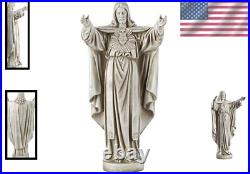 Artisan-Finished Sacred Heart Jesus Sculpture Timeless Religious Icon