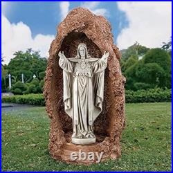 Artisan-Finished Sacred Heart Jesus Sculpture Timeless Religious Icon