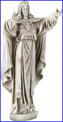 Artisan-Finished Sacred Heart Jesus Sculpture Timeless Religious Icon