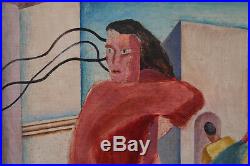Augustus Lunn British Surrealist Religious 1930's Painting Jesus Art 1905-1986