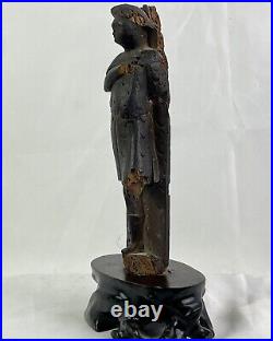 Authentic Antique (100 Plus Years of Age) Wooden Religious Santos Carving