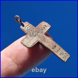Awesome Pectoral 18th Century Crucifix Cross Antique Mater Dei Latin Inscription