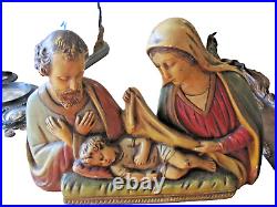 Bautifull antiques religious statuette nativity scene christmas