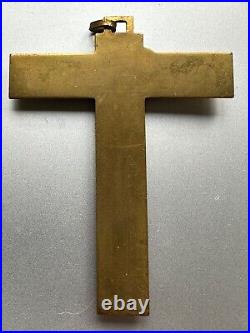 Beautiful Antique Religious Cross Pendant by Hartmann, Signed 3