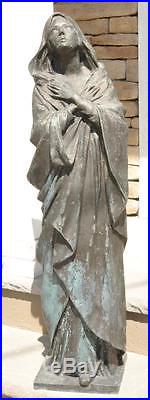 Beautiful Antique Religious Gothic Church Statue Of Mary At Calgary. Jjj5