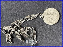 Beautiful Antique Sterling Silver Religious Necklace Immaculate conception