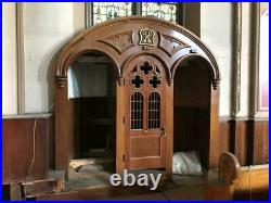 Beautiful Gothic Church Religious Carved Wood Confessional Surround Jj85