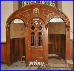 Beautiful Gothic Church Religious Carved Wood Confessional Surround Jj86