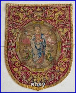 Beautiful Religious Antique Embroidery Unframed