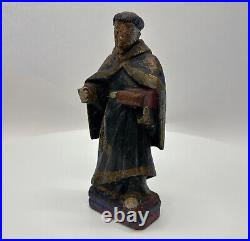 Beautiful antique religious statue in wood 18th century or older