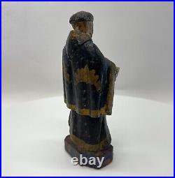 Beautiful antique religious statue in wood 18th century or older