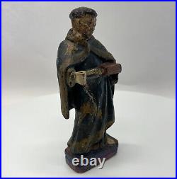 Beautiful antique religious statue in wood 18th century or older