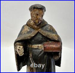 Beautiful antique religious statue in wood 18th century or older